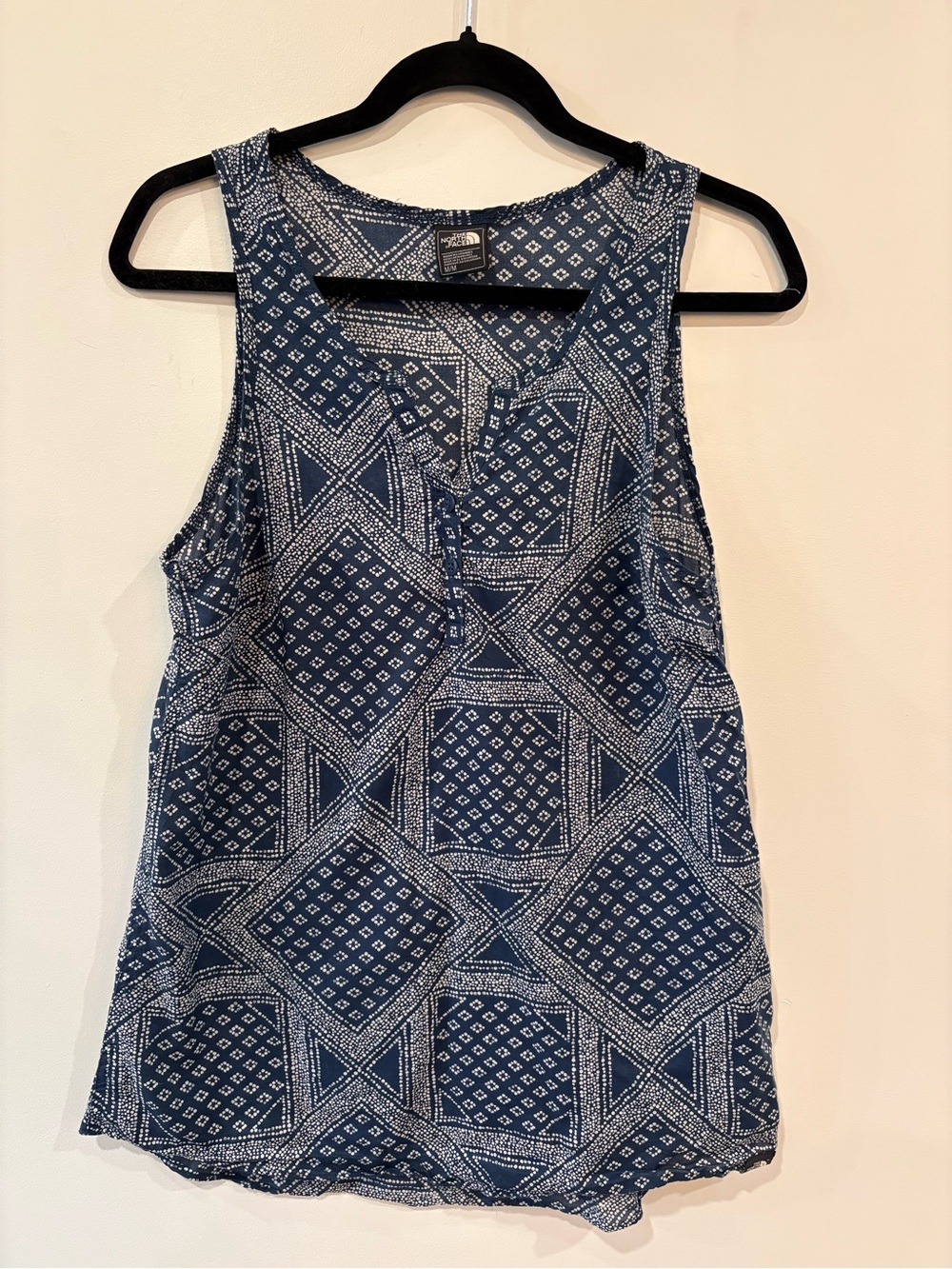 The North Face Blue Geometric Print Tank Top